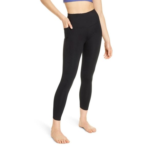 Zella Pants - Zella High Waist Studio Lite 7/8 Leggings Pockets Black XX-Large (20 16W)